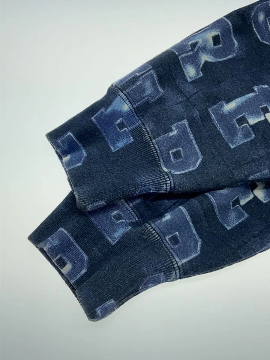 Felpa con cappuccio Supreme S cotone blu navy modello all over blocchi 7 usata