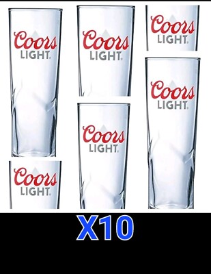 Coors Light Biergläser 1/2 Pint 10 oz Original Pub Glas Bar Glas x10