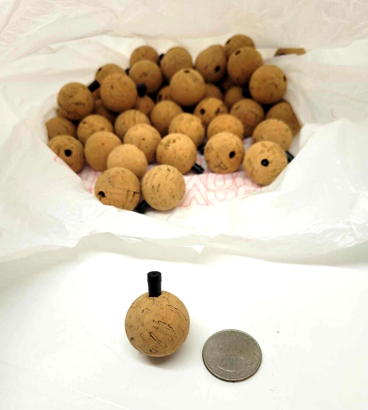 (LOT OF 50) 1IN ROUND ALL NATURAL CORK FLOATS eBay