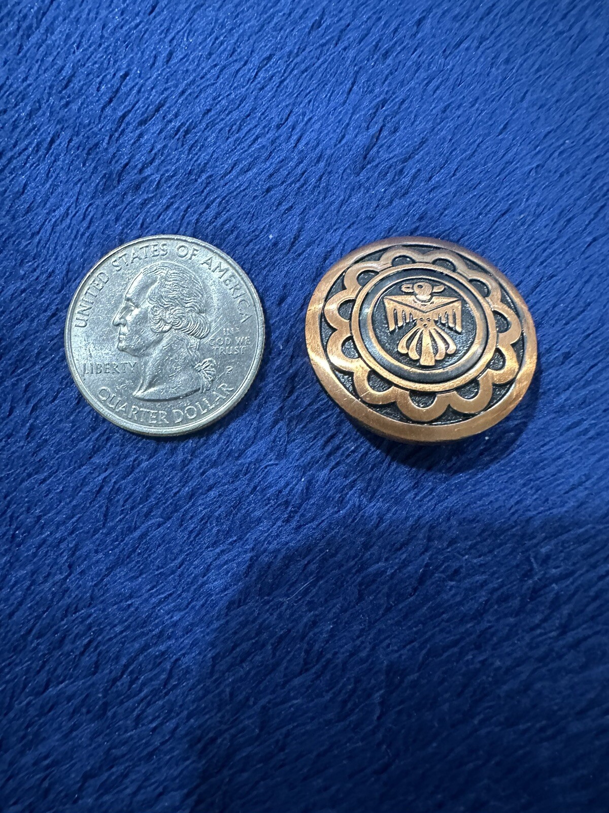 Vtg Copper Native American Eagle Thunderbird Clip… - image 5