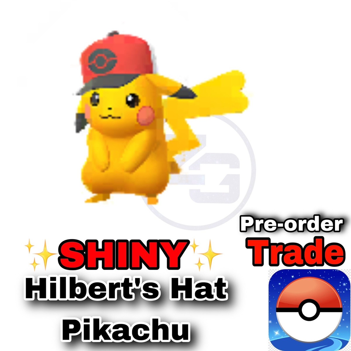 Pokémon Go ✨Shiny Hilbert's Hat Pikachu Unova Tour Pre-order