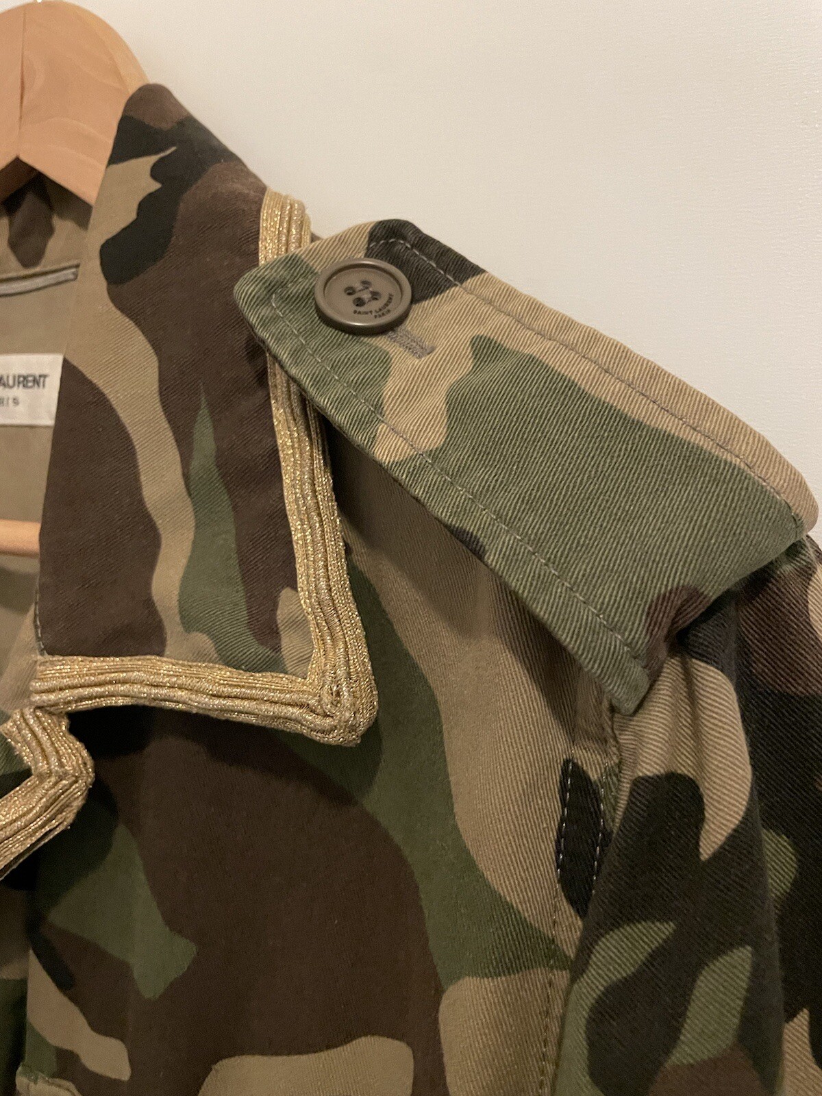 Giacca mimetica Saint Laurent taglia 46