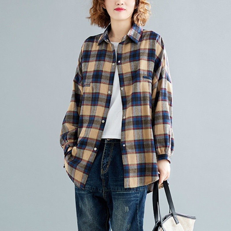 トップス Classic Shirt-Cotton Brushed Big Plaid ENGINEERED GARMENTS『Classic Shirt-Cotton Brushed Big Plaid