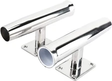 2 Pack Boat Fishing Rod Holder Wall Mounted Stainless Steel Tournament Style 90°