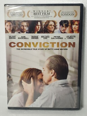 Conviction (DVD, 2010) Hilary Swank Sam Rockwell Minnie Driver SEALED