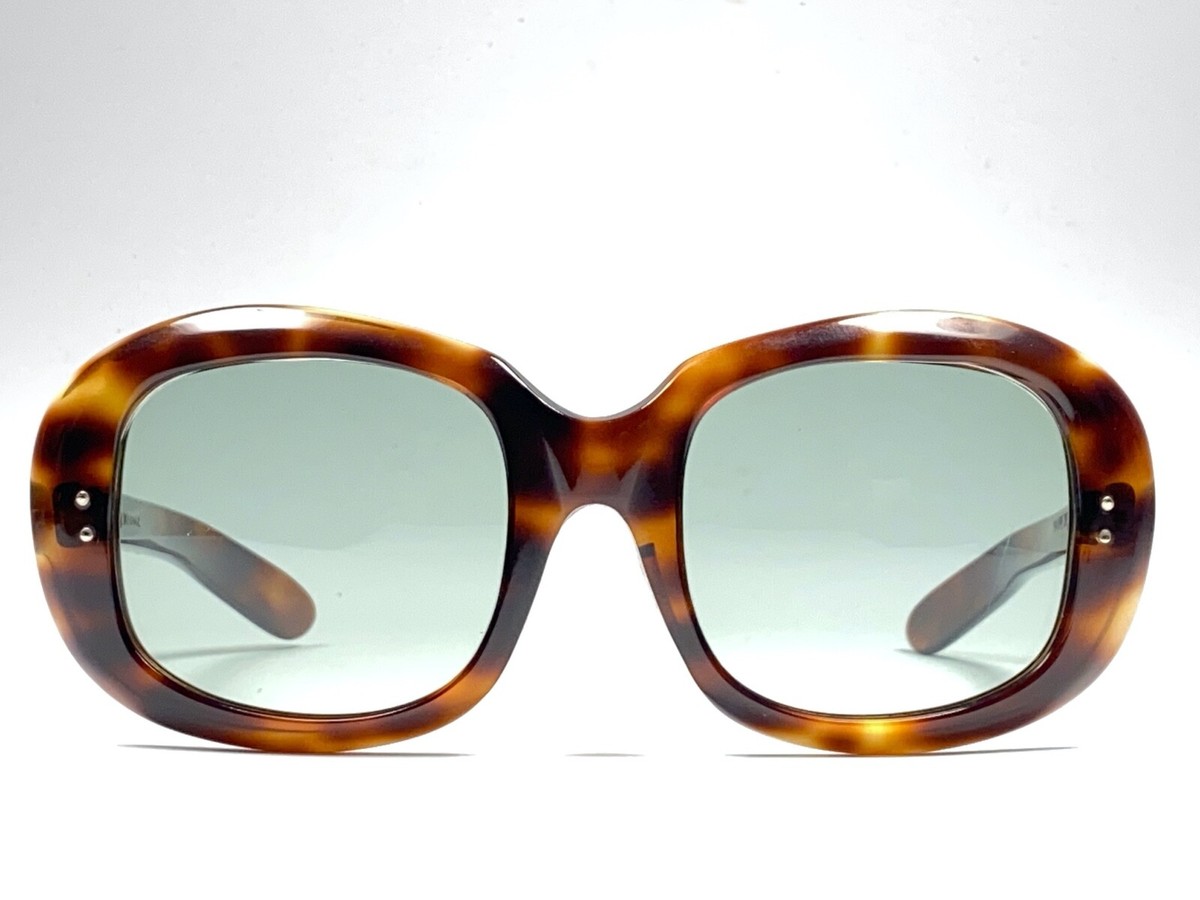 VINTAGE PHILIPPE CHEVALLIER OVERSIZED DARK TORTOISE 1970S FRANCE