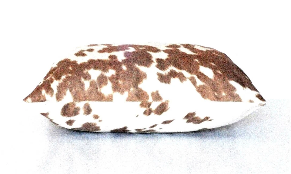 cowhide rust brown  faux suede throw sofa pillows western handmade usa - Image 3 of 3