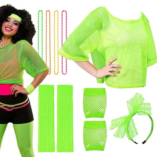 Girls 80s Outfit 1980s Costume Outfit for Women Fancy Dress Accessories charming