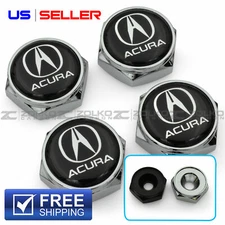 LICENSE PLATE BOLTS SCREWS FRAME CAPS 2 COLOR - US SELLER