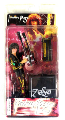 NECA Jimmy Page 2006 ZoSo Action Figure Rare HTF Led Zeppelin Double-neck Guitar