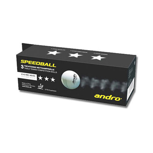 Andro ITTF 40+ Speedball 3-Star Table Tennis Competition Balls Pack of 3