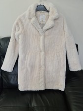 Faux Fur Coat Girls Size 13 Year Cream Colour Brand New