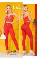 JEANS COLOMBIANOS Authentic Colombian Push Up Jeans, Jean Levanta Cola Size 8