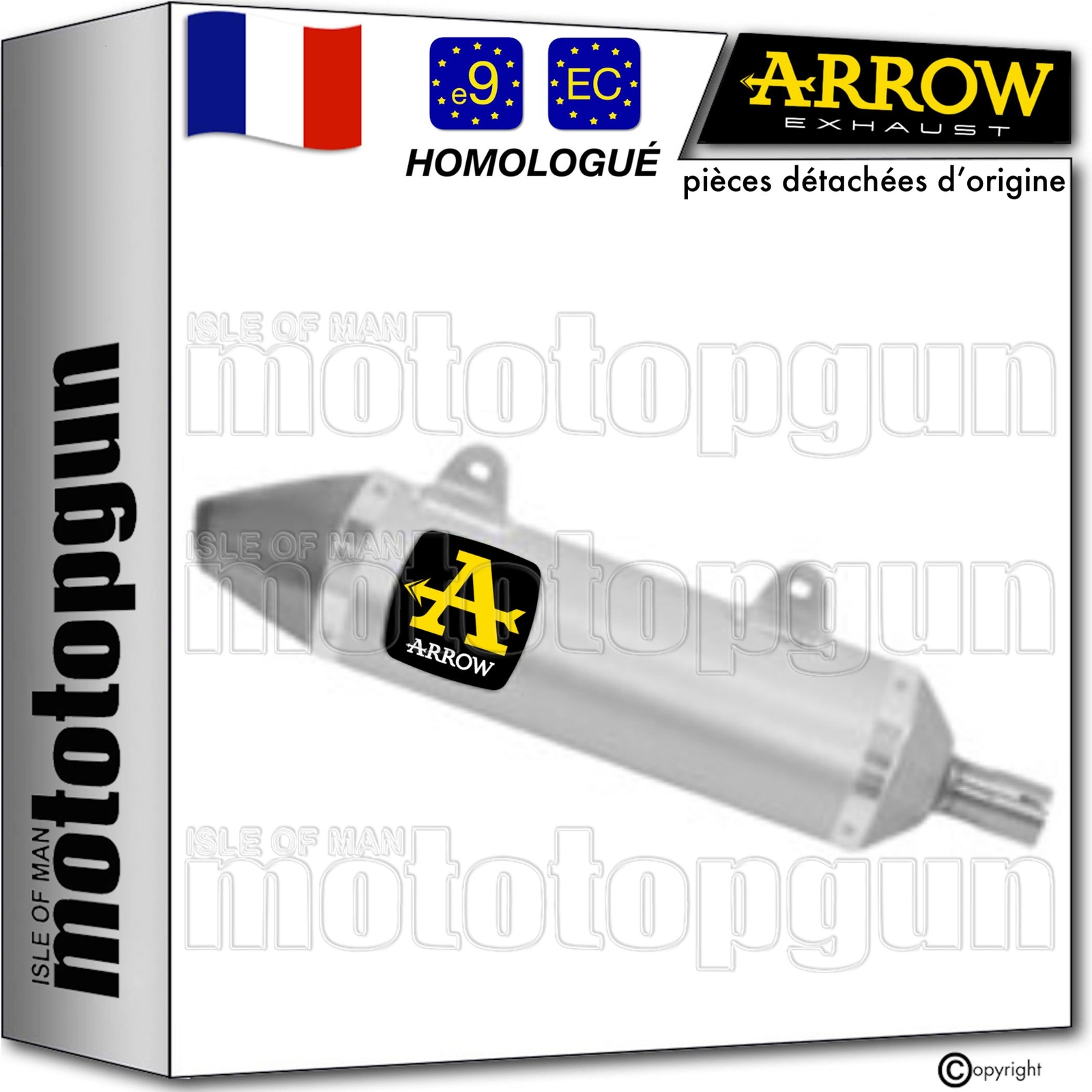 Pot echappement Thunder Arrow Malaguti XTM 125 ideal pour le trajet quotidien et le tout-terrain
