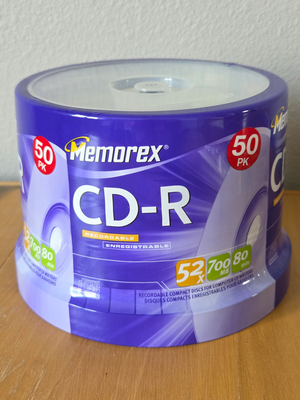 MEMOREX CD-R 50 PK pack Spindle 52X 700MB 80min Blank CD BRAND NEW ...