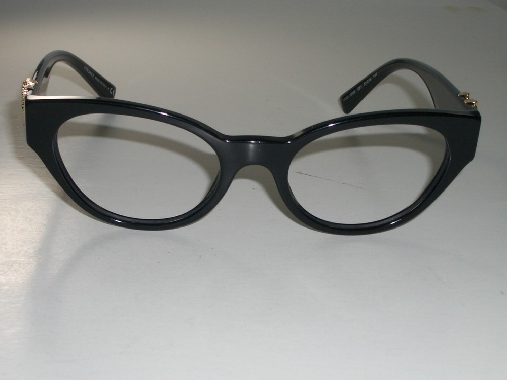 VERSACE MOD.3282 GB1 51[]19 THICK SHINY BLACK SUNGLASSES/EYEGLASS FRAMES ONLY
