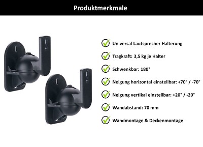 Wandhalterung Für Bose 151 Lautsprecher – Metall, 1 Paar, Tragkraft 12,7 Kg