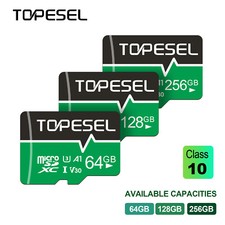 TOPESEL Ultra Micro SD Card Memory 64GB 128GB 256GB Flash TF Cards For PC Camera