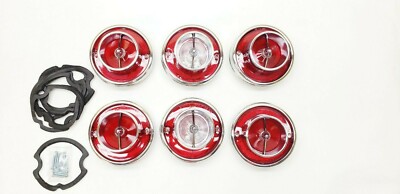 1963 Impala Tail Light Lens Chrome Base Trim Ring Gasket Set 1963