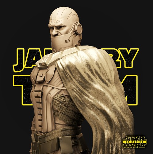 Darth Malak 3D Printed Figure, Star Wars KOTOR Sith Lord Statue, Unpainted - Picture 7 of 10