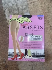 Spanx Assets Shaping Sheers Size 4 Black Love Your Assets By Sara Blakely New