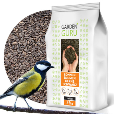 Schwarze Sonnenblumenkerne Wildvögel Vogelfutter Winter 5-25 kg Ernte 2024