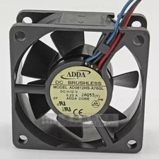 ADDA AD0612HS-A76GL 6025 DC12V 0.23A 6CM 3-Wire Silent Cooling Fan