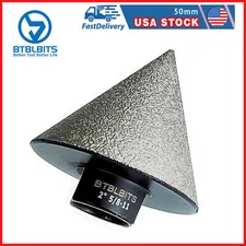 2" Diamond Milling Finger Bit Bevel Cone Hole Saw Cutter Tile for Angle Grinder
