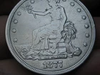 1877 S Silver Trade Dollar- San Francisco, Fine/VF Details