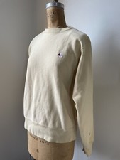 Vintage Champion Reverse Weave Sweatshirt Butter Yellow Pastel S