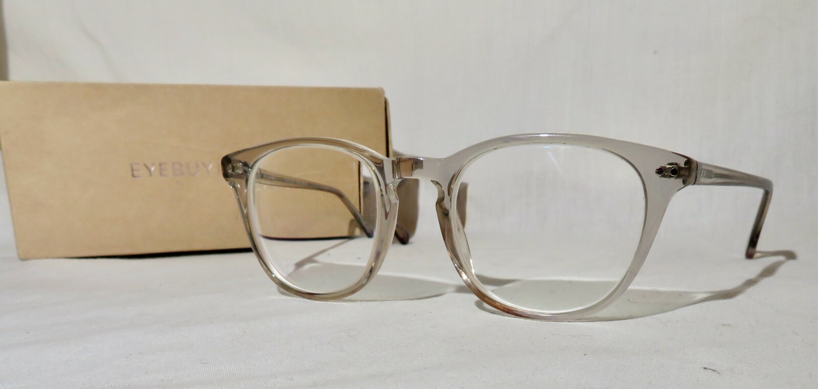 EyeBuyDirect New Day eyeglass frames 47-20-140 Light gray clear