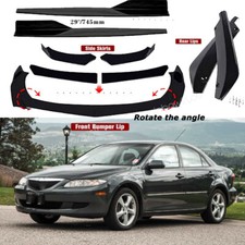 Front Rear Bumper Lip Spoiler Body Kit Splitter Side Skirt For 2004-21 Mazda