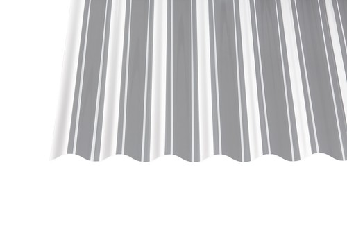PVC Wellplatten Profilplatten | 0,8 mm | Sinus 76/18 | Klar - Bild 2 von 2