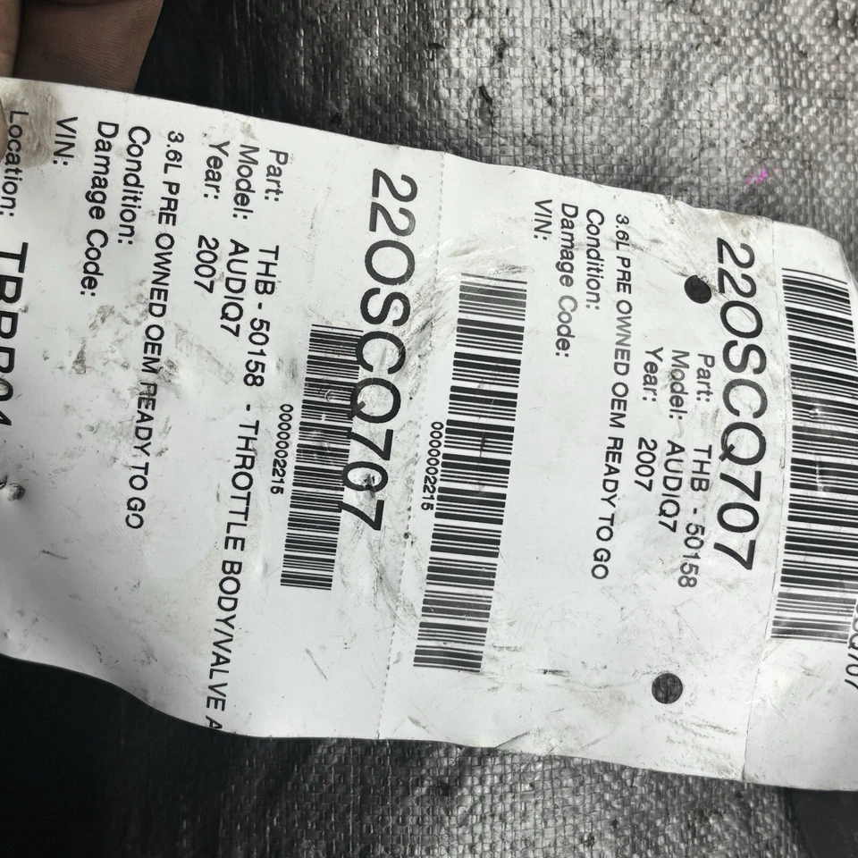 AUDI Q7 2007-2010 4L CARROCERÍA DEL ACELERADOR 03H 133 062 OEM Foto 4 de 4