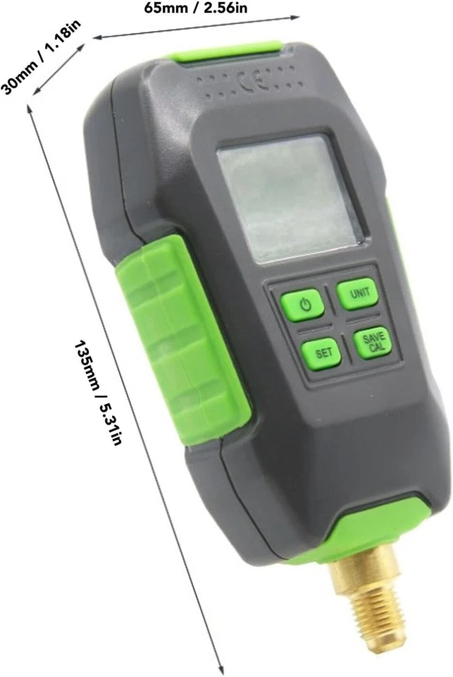 Digital Vacuum Gauge, HVAC Micron with Backlight Display, 99999Pa Pressure Manif - image 2 of 4