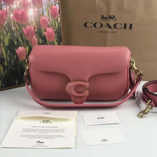 COACH C0772 Pillow Tabby Shoulder Bag Crossbody 26 Women Pink Leather JAPAN New