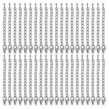 2.8 Inch Necklace Extender, 60 Pcs Lobster Necklace Extender, Black