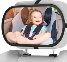 Baby Car Mirror, Car Seat Mirror for Rear Facing, Black