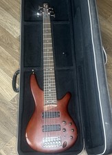 Ibanez SR506 6-String Electric Bass Guitar W/ Mahogany Finish & Roadrunner Case