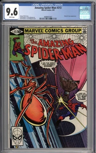 Amazing Spider-Man #213 CGC 9.6 NM+ Wizard & Llyra Appearance WHITE PAGES