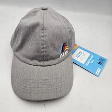 NWT Aldi Gear Men’s One Size OS Gray Rainbow Embroidered Baseball Cap Hat 2024