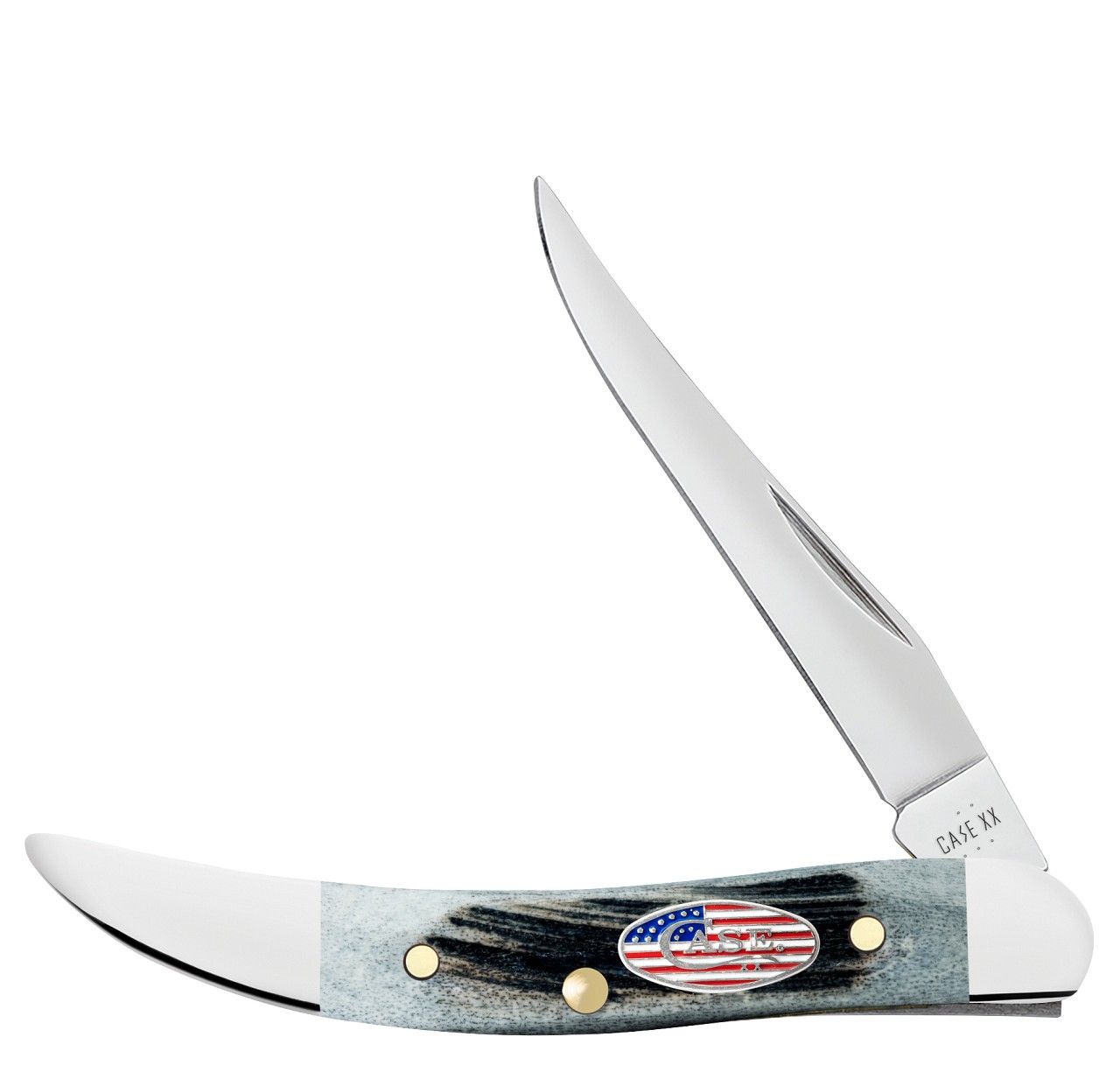 Case xx Knives Toothpick Stars & Stripes Gray Bone 53064 Stainless Knife