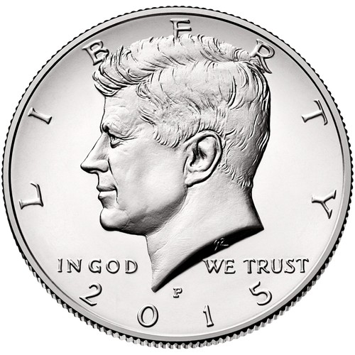2015-P KENNEDY HALF DOLLAR BRILLIANT UNC ROLL in SCREW TOP TUBE from MINT BAG - Picture 2 of 3