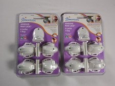  Lot of 2 - NEW-Dreambaby Adhesive Mag Lock- 4 Locks 1 Key