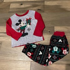 Disney Mickey Mouse Christmas Pajama Set Boys Size 4