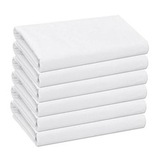Flat Sheets Only Twin Size - 6 Pack Double Brushed Twin 6 Pack White