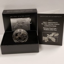 2023-W P$100 1 oz Platinum Proof 1st Amendment Freedom of Press OGP COA - G6084 2750.00 per troy oz