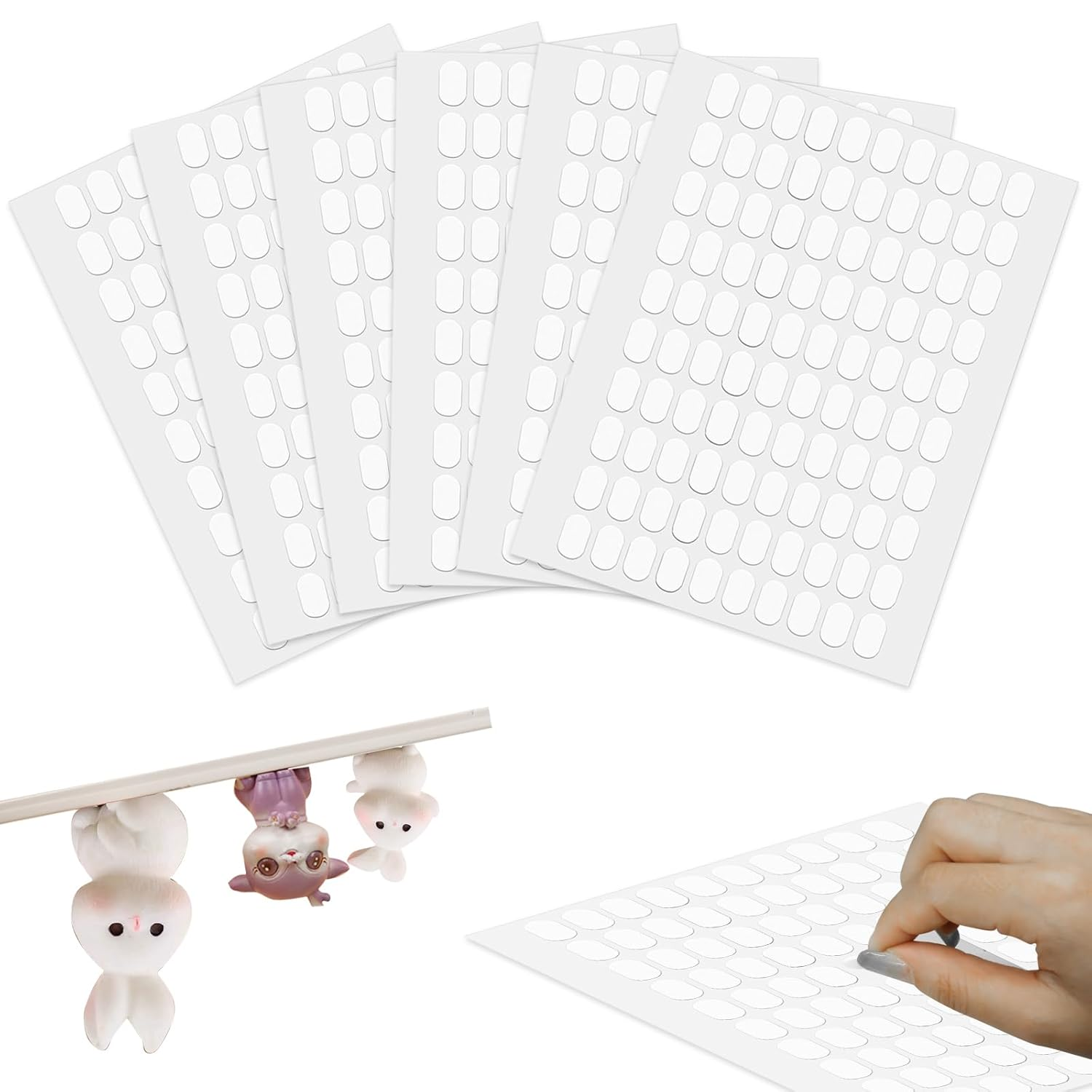 Double Sided Dots Glue 600Pcs Clear Sticky Tack Museum Putty Removable Sticky