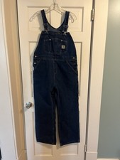 Carhartt Ladies WR007 HDK Overalls Blue Denim Bibs 14X32