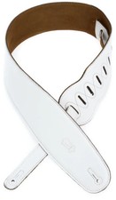 Levy's M4GF Garment Leather Bass Strap - White